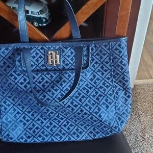 TOMMY HILFIGER Blue Monogram Purse